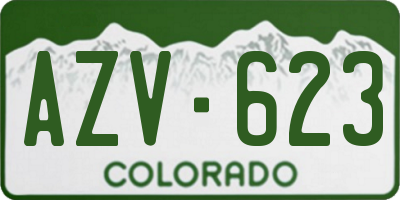 CO license plate AZV623