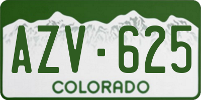 CO license plate AZV625