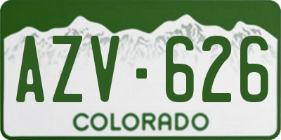 CO license plate AZV626