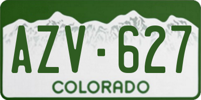 CO license plate AZV627