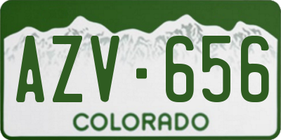 CO license plate AZV656