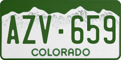 CO license plate AZV659