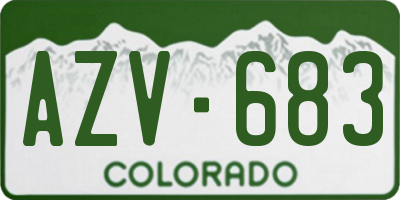 CO license plate AZV683