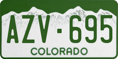 CO license plate AZV695