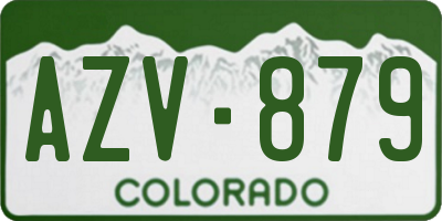 CO license plate AZV879