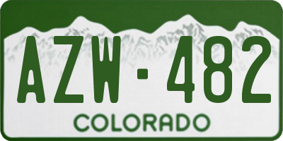 CO license plate AZW482