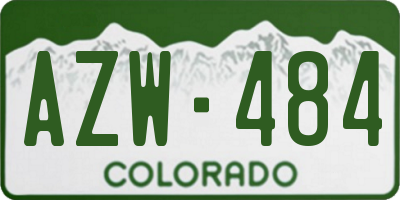 CO license plate AZW484