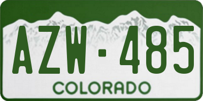 CO license plate AZW485