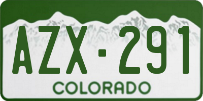 CO license plate AZX291