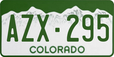 CO license plate AZX295