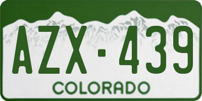 CO license plate AZX439