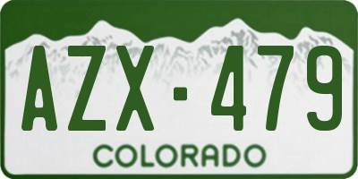 CO license plate AZX479