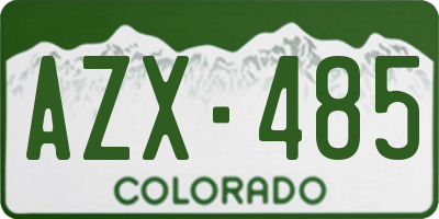 CO license plate AZX485