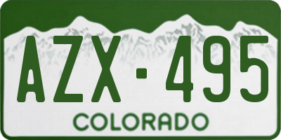 CO license plate AZX495