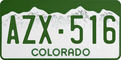 CO license plate AZX516