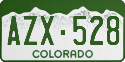 CO license plate AZX528