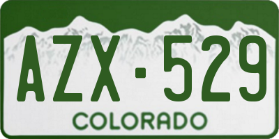 CO license plate AZX529