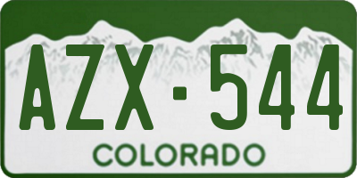 CO license plate AZX544