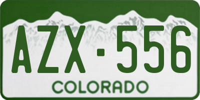 CO license plate AZX556