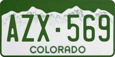 CO license plate AZX569