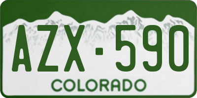 CO license plate AZX590