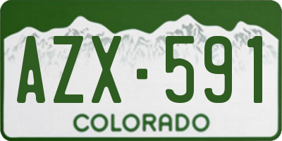 CO license plate AZX591