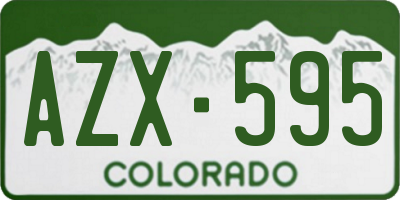 CO license plate AZX595