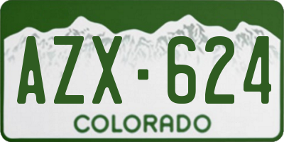 CO license plate AZX624