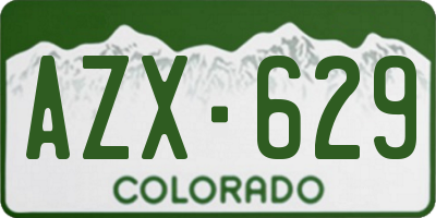 CO license plate AZX629