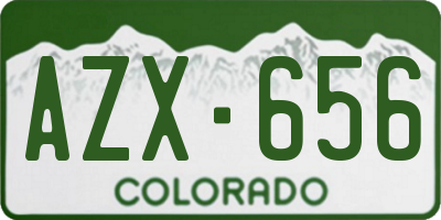 CO license plate AZX656