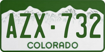 CO license plate AZX732