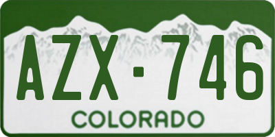 CO license plate AZX746