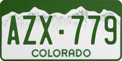 CO license plate AZX779