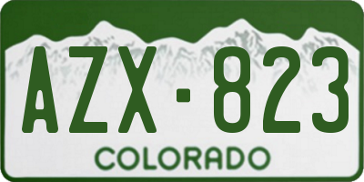 CO license plate AZX823