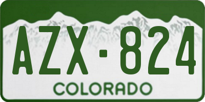 CO license plate AZX824