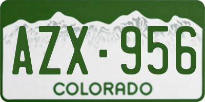 CO license plate AZX956