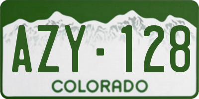 CO license plate AZY128