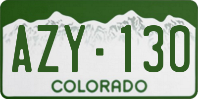 CO license plate AZY130