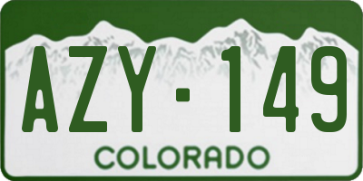 CO license plate AZY149