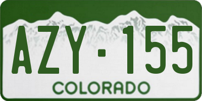 CO license plate AZY155