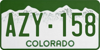 CO license plate AZY158