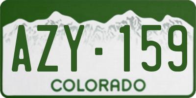 CO license plate AZY159