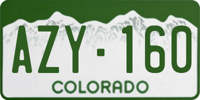 CO license plate AZY160