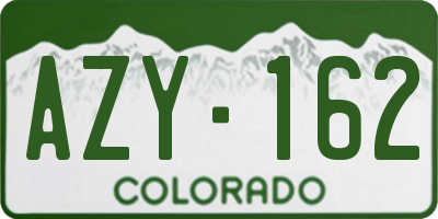 CO license plate AZY162