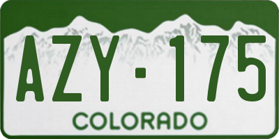 CO license plate AZY175