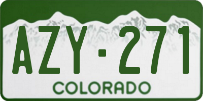 CO license plate AZY271