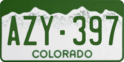 CO license plate AZY397