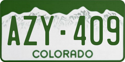 CO license plate AZY409