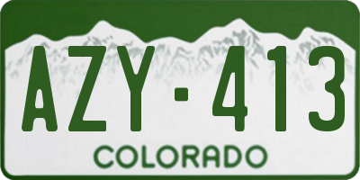 CO license plate AZY413