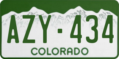 CO license plate AZY434